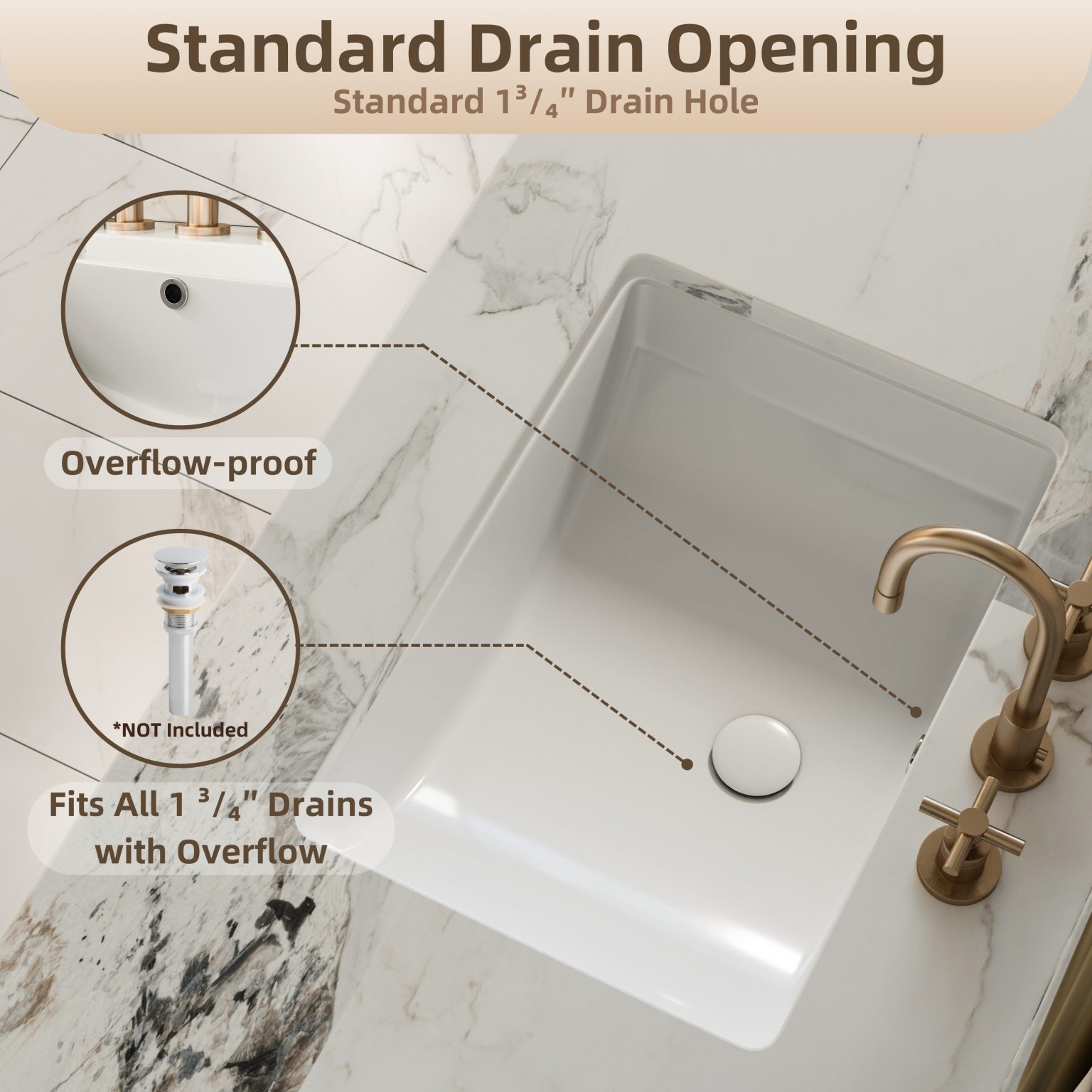 17 Los Flexi Rectangular Bathroom Undermount Sink 22″L x 16″W