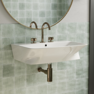 Los Flexi White Ceramic Wall Mount Bathroom Sink 24″L X 17″W