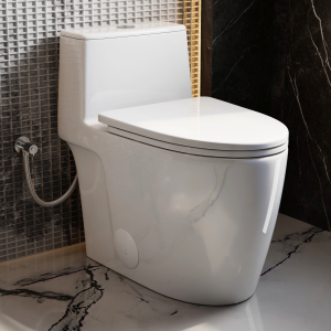 Los Flexi NU6 17.3″ Gloss White Elongated One Piece Toilet With 10″ Rough-In