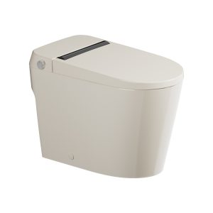 Los Flexi NE2 Non Electric Bidet Toilet with Air Pressure Assisted, Feminine and Rear Wash, Button & Foot Kick Flush, 1000g Map & 1.0 GPF, 17.3″ ADA & Elongated, Glossy Bone Finish, 12″ Rough-In