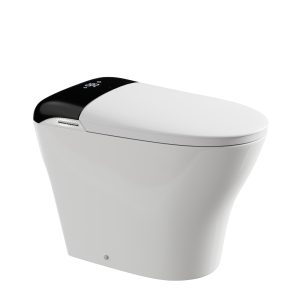 Los Flexi E5-19 Smart Toilet with Bidet, 19" Comfort Height, Built-In Tank, Auto Lid, Foot Sensor, Warm Water, Heated Seat, Air Dryer, UV Nozzle Light, Remote Control