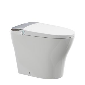 Los Flexi E6-19 Smart Toilet with Bidet, 19" Comfort Height, Built-In Tank, Auto Lid, Foot Sensor, Warm Water, Heated Seat, Air Dryer, UV Nozzle Light, Remote Control