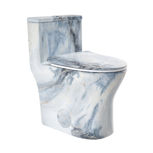 Los Flexi C 18" Elongated One Piece Toilet Ocean Blue Marble Finish