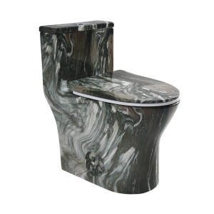 Los Flexi C 18" Elongated One Piece Toilet Dark Green Marble Finish
