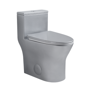 Los Flexi C 18" Elongated One Piece Toilet Chic Silver Finish