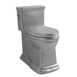 Los Flexi K 19″ Classic Retro One Piece Tall Toilet Chic Silver Finish