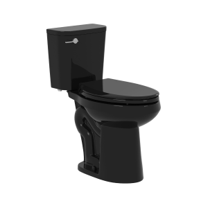 Los Flexi XH 19" Tall Toilet Glossy Black With Siphon Jet 1.28GPF Single Flush With 12" Rough-In