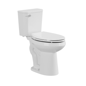 Los Flexi XH 19" Tall Toilet Glossy White With Siphon Jet 1.28GPF Single Flush With 12" Rough-In
