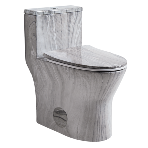 Los Flexi C 18" Elongated One Piece Toilet Gray Marble Finish