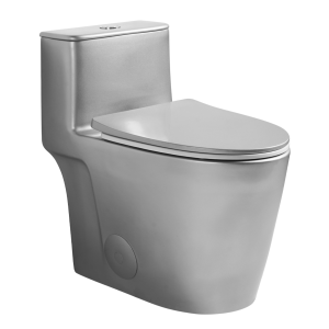Los Flexi NU6 17.3" Elongated One Piece Toilet Chic Silver Finish