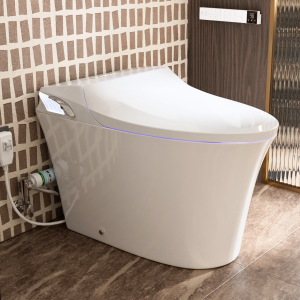 Los Flexi Y1 Smart Toilet with Bidet, 1000g MaP Quiet Flush, Large Built-In Tank, Foam Shield, 17" ADA, Dual Remotes, Auto Lid, Warm Water, Air Dryer, Heated Seat